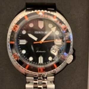 Heritor Stainless automatic dive watch/bracelet